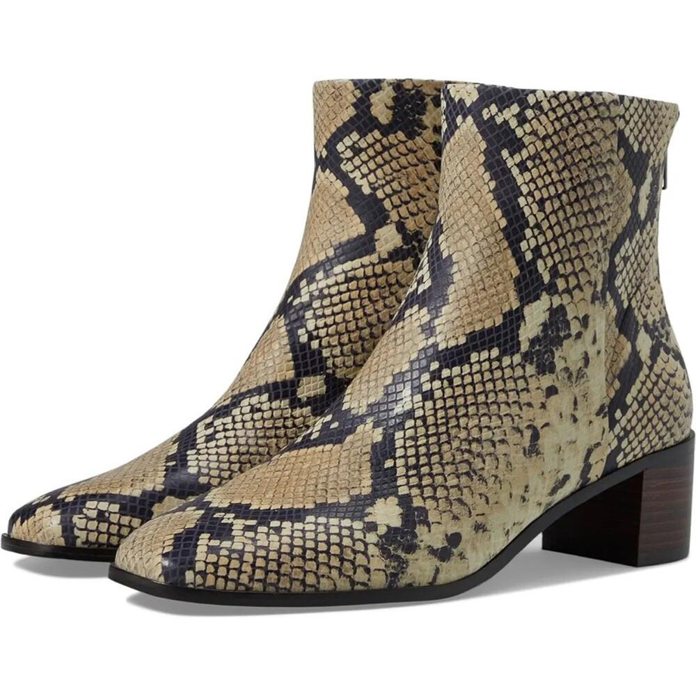 Madewell Snake Print Ankle Boots